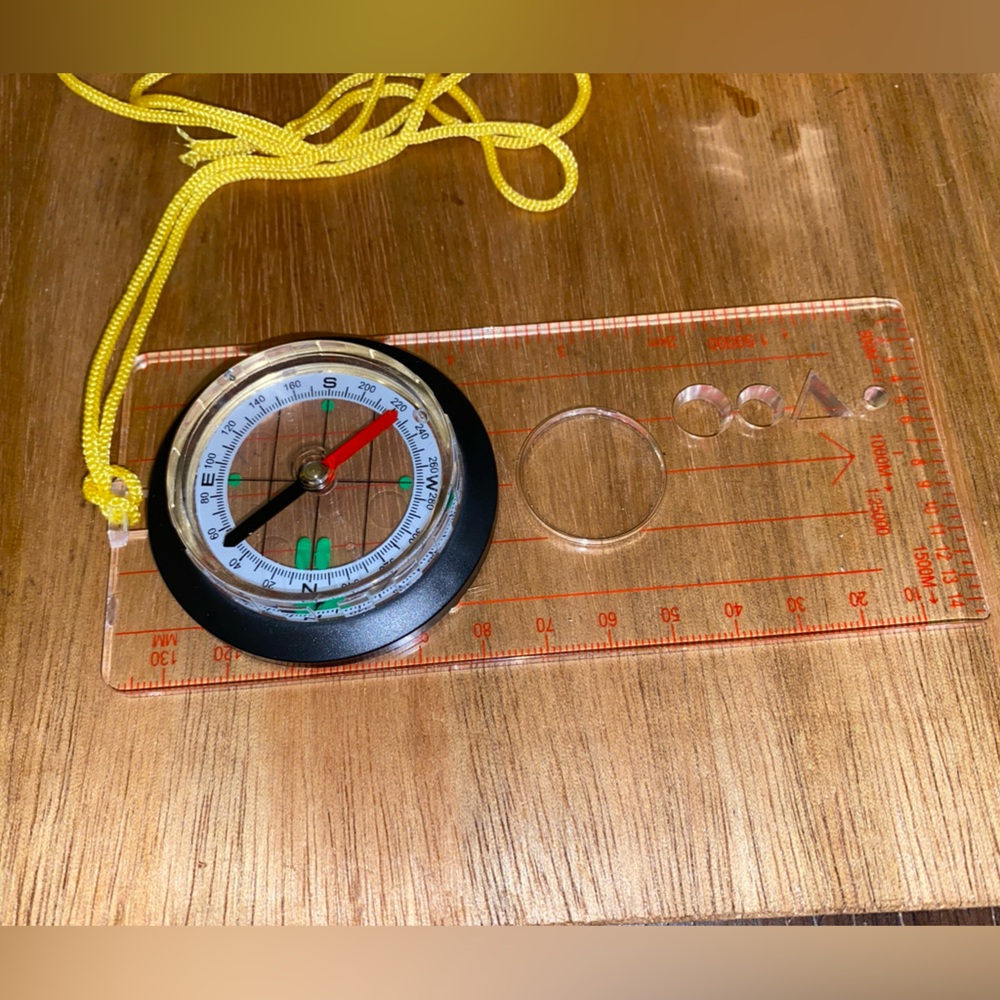 Rothco Deluxe Map Compass - Liquid Filled, Luminous Pointer, Magnifying Glass